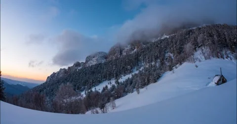 Timelapse evening on the Tkhach Stock Footage 50388529