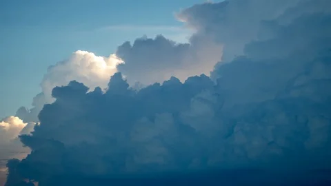 Timelapse of Evening Twilight Sky with Cumulus Clouds Stock Footage 95598534