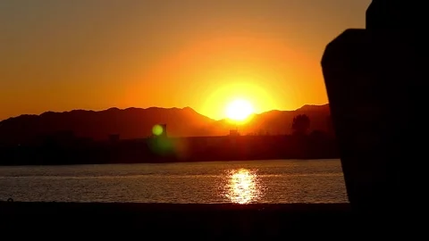 Timelapse evening view sunset sun with multiple beautiful halos in Japan,4K 库存影片 347734655