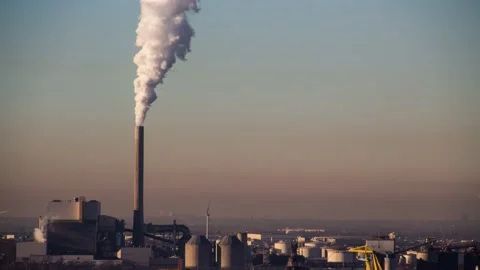 Timelapse of a Factory Chimney Stock Footage 147729396