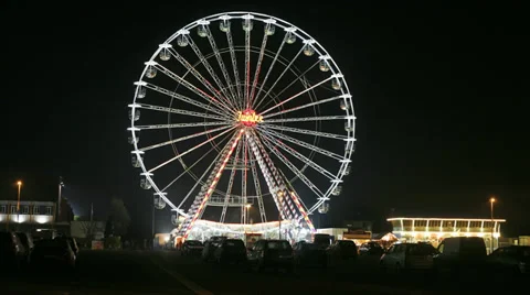 Timelapse of Fairground / Carnival ride Stock Footage 33572249