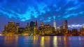 Timelapse of famous Manhattan cityscape, New York City, day till night 4k or 4k+ Resolution