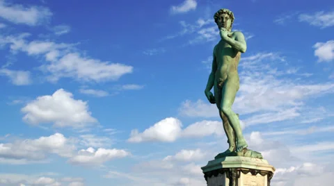 Timelapse of the famous statue of David in Florence, Italy Stock Footage 36051491