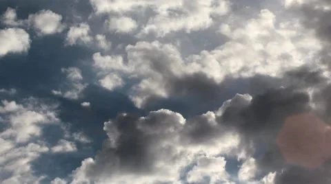 Timelapse with fast clouds crossing the sky Stock Footage 44751873