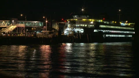 Timelapse FERRY night Video stock 685135