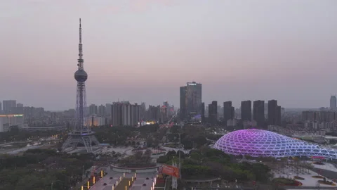 Timelapse of the financial hi-tech zone in Nanhai, Foshan, China Stock Footage 151047841