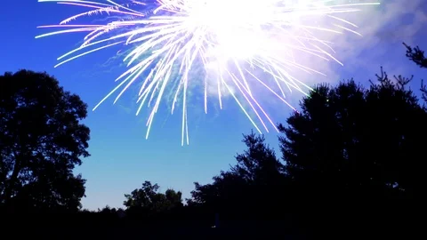 Timelapse of fireworks display Stock Footage 91975654