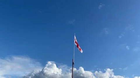 Timelapse, the flag is waving in the wind Stock Footage 168641772