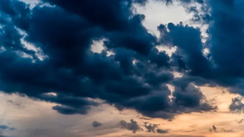 Timelapse of the floating clouds in the sky Stock Footage 105447566