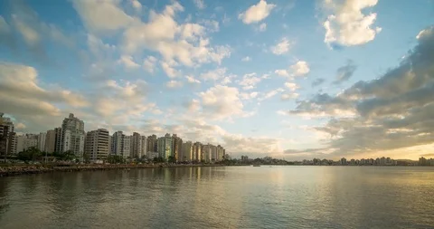 Timelapse Florianopolis (Day to Night) 4k UHD Stock Footage