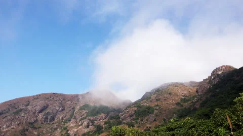 Timelapse of Flowing Fog in Mountains Stock Footage 59761438