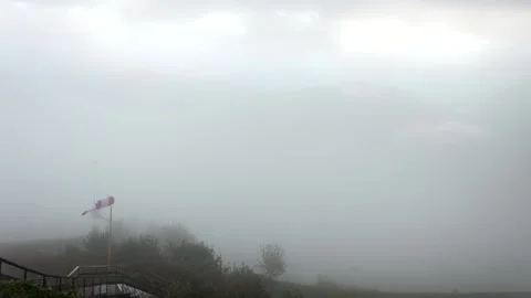 Timelapse. Fog and cloudy, cloudy weather in the afternoon in the mountains. Stock Footage 166056476