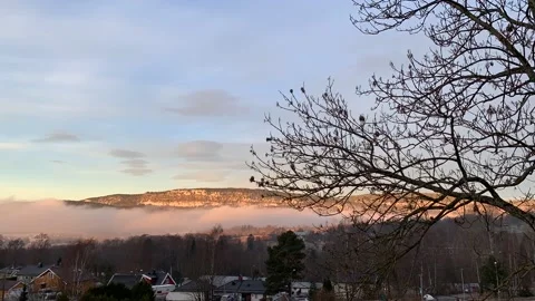 Timelapse of fog moving like waves Stock Footage 149778729