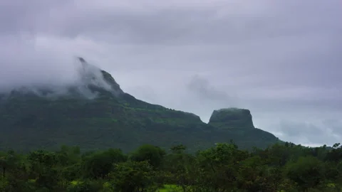 Timelapse - Fog rolling through a mountain 4K30 Stock Footage 270894141
