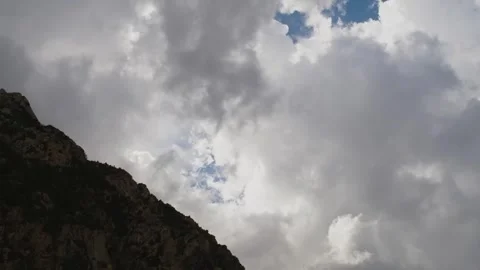 Timelapse footage of clouds in Ala Archa National Park, Kyrgyzstan Stock Footage 306569302