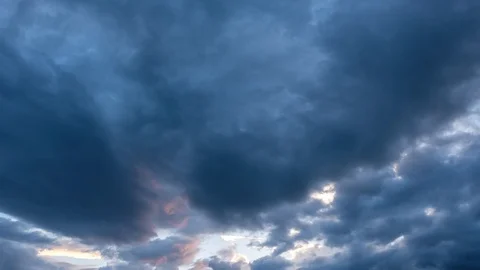 Timelapse footage of clouds moving in the sky at sunset, Tokyo, Japan Stock-Footage 96203178