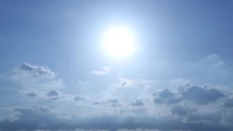 Timelapse footage of clouds in the sky Video stock 140556345