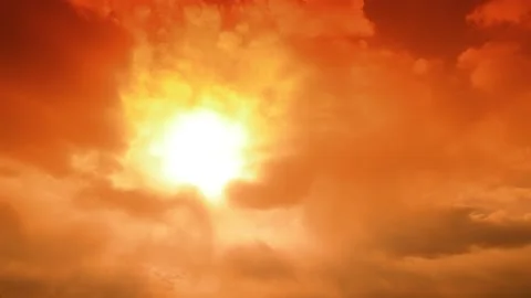 Timelapse Footage golden Cloudscape cloudy. footage time lapse nature 4k. Stock Footage 185160624