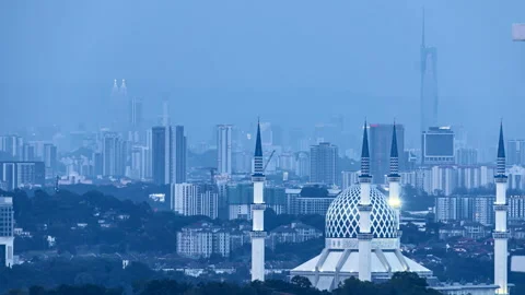 Timelapse footage of Radiant hues of the setting sun adorn the magnificent .. Stock Footage 246428443