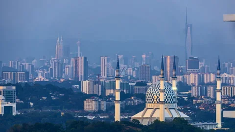 Timelapse footage of Radiant hues of the setting sun adorn the magnificent .. Stock Footage 246428819