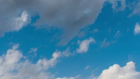 Timelapse footage of silky smooth clouds in the blue sky before sunset Stock-Footage 83103992