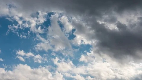 Timelapse footage of silky smooth clouds in the blue sky before sunset Stock-Footage 83104003