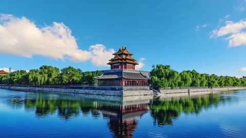 Timelapse of Forbidden City Corner Tower, Beijing Stock Footage 332379324