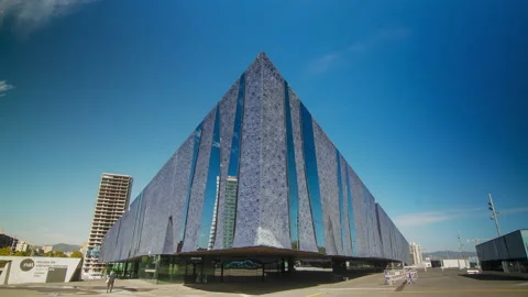 TIMELAPSE IN FORUM BARCELONA Video stock 132326388