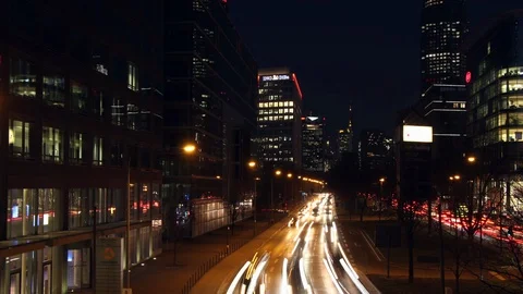 Timelapse Frankfurt City Stock Footage