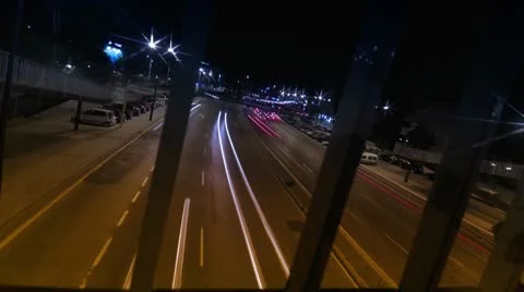 Timelapse of a freeway from a bridge Stock Footage 10728152