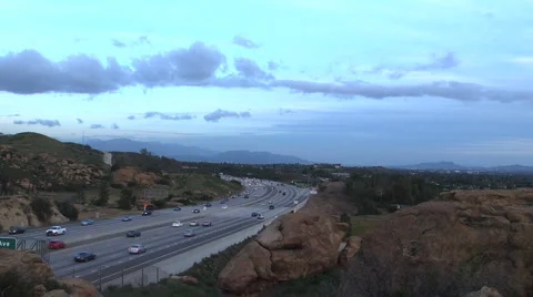 Timelapse freeway zoom pan and cam moves around Stock-Footage 1371845