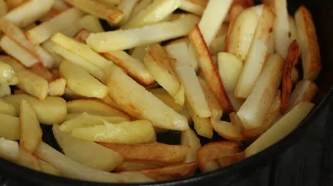 Timelapse Fried potatoes Stock Footage 35239798