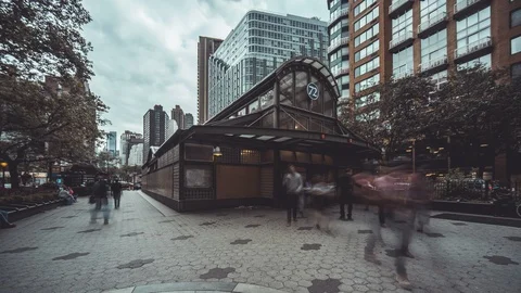 Timelapse in front 72 station Stock Footage 90784580