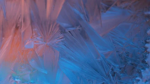 Timelapse of frost window with ice pattern Video stock 119733461