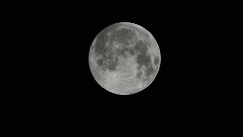 Timelapse of a Full Moon Moving through the Night Sky Video stock 141017688