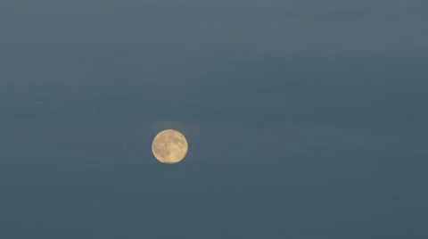 Timelapse full moon over late evening sky. Stock Footage 64782632