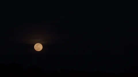 Timelapse of Full Moon Through Clouds Stock Footage 127275055