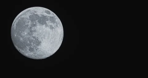 Timelapse of full moon through telescope (4K) Stock Footage 128021491