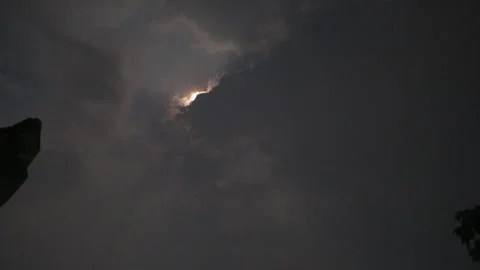 Timelapse fullmoon dark night cloudy Video stock 284913916