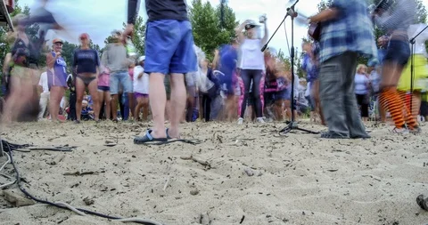 Timelapse of fun, gathering and reconstruction of pirate Stock-Footage 129634775