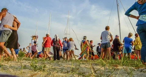 Timelapse of fun, gathering and reconstruction of pirate Stock-Footage 129634791