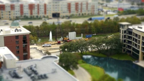 Timelapse galleria tiltshift construction Stock Footage 86845419