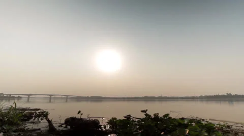 TimeLapse Ganga SunSet Stock Footage 25663545