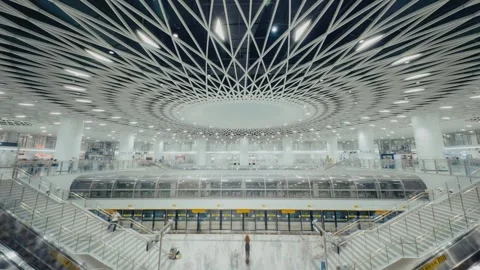 Timelapse of Gangxia Metro Station Stock Footage 336735547