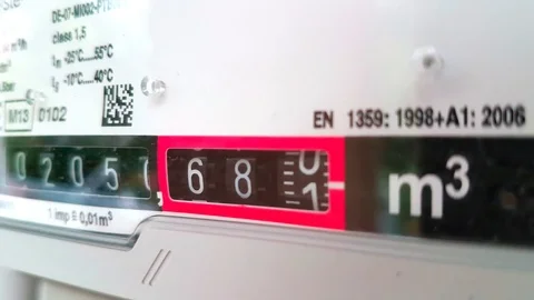 Timelapse of gas meter counting in 4k Vidéo 83449474
