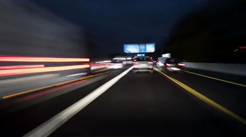 Timelapse of German highway A66 스톡 동영상 69032134