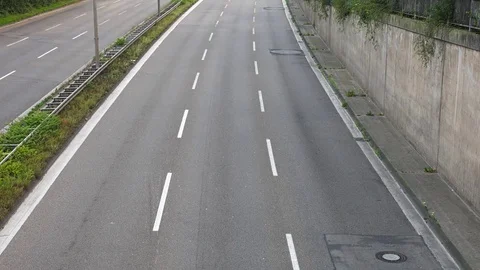 Timelapse of german highway at dusk view from high angle Stock Footage 80353801