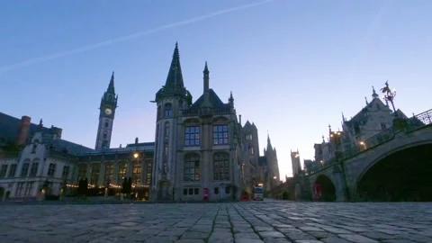 Timelapse of ghent Stock Footage 170302184