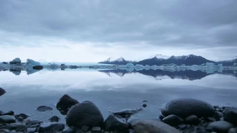 Timelapse of a glacier in iceland Stock Footage 158749213