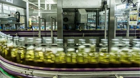 Timelapse of the goods in the production line. Stock-Footage 69955127